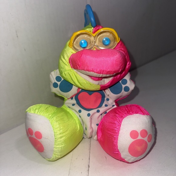 Fisher-Price Other - Vintage 1991 Fisher Price Puffalumps Dino Hot‎ PinkDinosaur Plush Toy